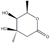 D-lyxo-Hexonic acid, 2,6-dideoxy-3-C-methyl-, delta-lactone (9CI) 结构式