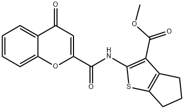 methyl 2-(4-oxo-4H-chromene-2-carboxamido)-5,6-dihydro-4H-cyclopenta[b]thiophene-3-carboxylate|