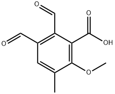 4-甲氧-5-甲鄰二醛苯甲酸 结构式