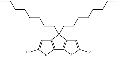 2,6-二溴-4,4-二辛基环戊并[2,1-B:3,4-B']二噻吩,478404-10-3,结构式
