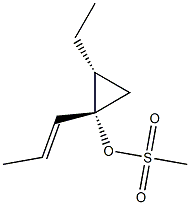 Cyclopropanol, 2-ethyl-1-(1E)-1-propenyl-, methanesulfonate, (1R,2S)-rel- (9CI),478945-16-3,结构式
