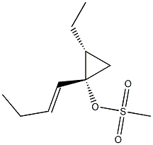 Cyclopropanol, 1-(1E)-1-butenyl-2-ethyl-, methanesulfonate, (1R,2S)-rel- (9CI),478945-17-4,结构式