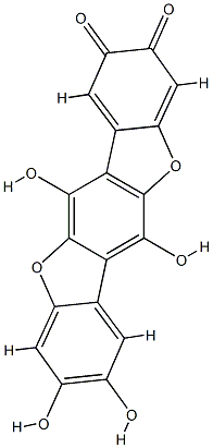 2,3,8,9-Tetrahydroxybenzo[1,2-b:4,5-b']bisbenzofuran-6,12-dione Structure