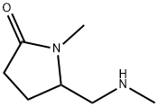 2-Pyrrolidinone,1-methyl-5-[(methylamino)methyl]-(9CI) Structure