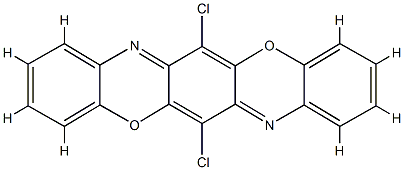 6,13-ジクロロトリフェノジオキサジン 化学構造式