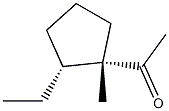 Ethanone, 1-[(1R,2S)-2-ethyl-1-methylcyclopentyl]-, rel-(-)- (9CI) 化学構造式