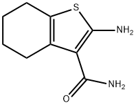 2-AMINO-4,5,6,7-TETRAHYDRO-1-BENZOTHIOPHENE-3-CARBOXAMIDE Structure