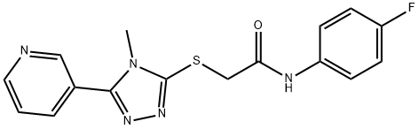 N-(4-fluorophenyl)-2-{[4-methyl-5-(3-pyridinyl)-4H-1,2,4-triazol-3-yl]sulfanyl}acetamide Structure