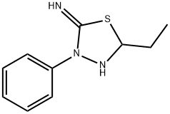 1,3,4-Thiadiazolidin-2-imine,5-ethyl-3-phenyl-(9CI) Struktur