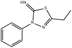 1,3,4-Thiadiazol-2(3H)-imine,5-ethyl-3-phenyl-(9CI) Structure