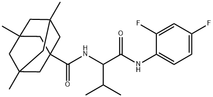 Tricyclo[3.3.1.13,7]decane-1-carboxamide, N-[1-[[(2,4-difluorophenyl)amino]carbonyl]-2-methylpropyl]-3,5,7-trimethyl- (9CI)|