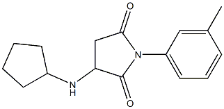 3-(cyclopentylamino)-1-(3-methylphenyl)-2,5-pyrrolidinedione Structure