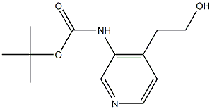 [4-(2-Hydroxy-ethyl)-pyridin-3-yl]-carbamic acid tert-butyl ester Struktur