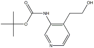 [4-(2-Hydroxy-ethyl)-pyridin-3-yl]-carbamic acid tert-butyl ester Structure