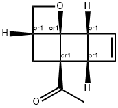 Ethanone, 1-(1R,4R,6R,7S,10R)-2-oxatetracyclo[4.4.0.01,4.07,10]dec-8-en-6-yl-, rel- (9CI) Struktur