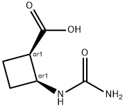 Cyclobutanecarboxylic acid, 2-[(aminocarbonyl)amino]-, (1R,2S)-rel- (9CI),488862-92-6,结构式