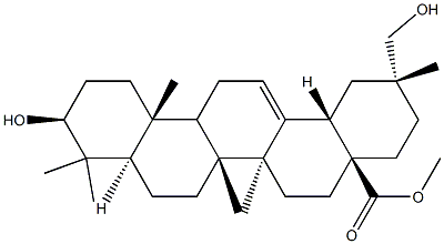 3β,29-Dihydroxyolean-12-en-28-oic acid methyl ester Struktur