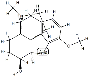 (13β,14β)-4,5α-Epoxy-3-methoxy-17-methylhasubanan-6α-ol 结构式