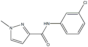 N-(3-chlorophenyl)-1-methyl-1H-pyrazole-3-carboxamide Struktur