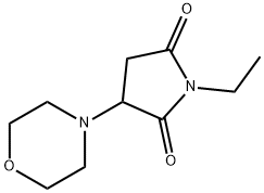 2,5-Pyrrolidinedione,1-ethyl-3-(4-morpholinyl)-(9CI) Structure