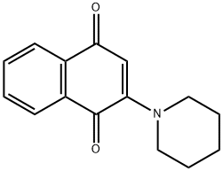 2-(Piperidino)-1,4-naphthoquinone Struktur
