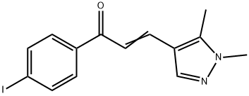 3-(1,5-dimethyl-1H-pyrazol-4-yl)-1-(4-iodophenyl)-2-propen-1-one Structure
