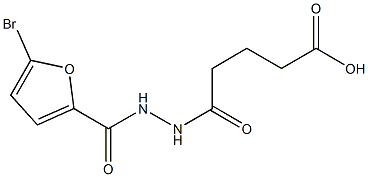 5-[2-(5-bromo-2-furoyl)hydrazino]-5-oxopentanoic acid Structure