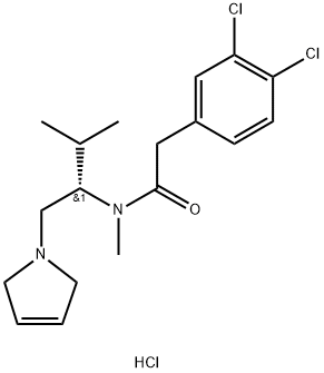 2-(3,4-Dichlorophenyl)-N-methyl-N-[(1S)-1-(2-isopropyl)-2-(1-(3-pyrrolinyl))ethyl]acetamide hydrochloride Structure