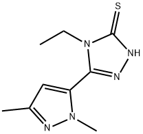 3H-1,2,4-Triazole-3-thione,5-(1,3-dimethyl-1H-pyrazol-5-yl)-4-ethyl-2,4-dihydro-(9CI) Struktur