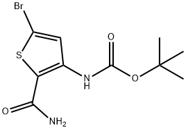 UNHVXNCODKMFPR-UHFFFAOYSA-N|(5-溴-2-氨基甲酰基噻吩-3-基)氨基甲酸叔丁酯