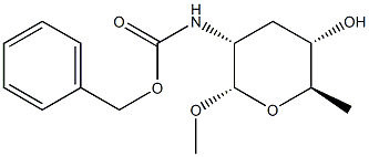 alpha-D-ribo-Hexopyranoside,methyl2,3,6-trideoxy-2-[[(phenylmethoxy)carbonyl]amino]-(9CI) Structure