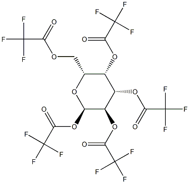1,2,3,4,6-Pentakis-O-(trifluoroacetyl)hexopyranose Struktur