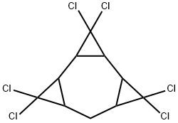 3,3,6,6,10,10-hexachlorotetracyclo[7.1.0.0~2,4~.0~5,7~]decane,49586-03-0,结构式