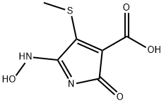 2H-Pyrrole-3-carboxylicacid,5-(hydroxyamino)-4-(methylthio)-2-oxo-(9CI) Struktur