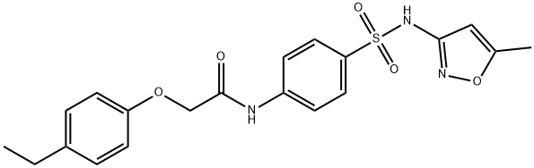 2-(4-ethylphenoxy)-N-(4-{[(5-methyl-3-isoxazolyl)amino]sulfonyl}phenyl)acetamide Structure