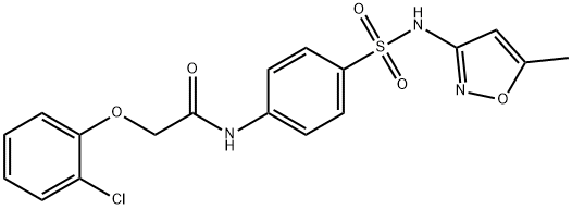 2-(2-chlorophenoxy)-N-(4-{[(5-methylisoxazol-3-yl)amino]sulfonyl}phenyl)acetamide,496039-74-8,结构式