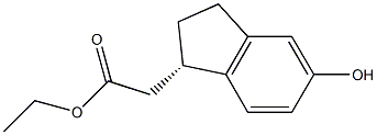(S)-5-羟基茚满-1-乙酸乙酯, 496061-80-4, 结构式