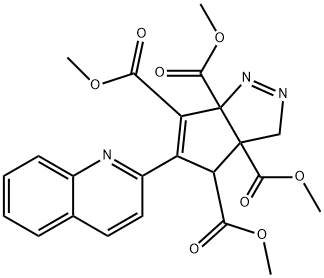 5-(2-Quinolyl)cyclopentapyrazole-3a,4,6,6a(3H,4H)-tetracarboxylic acid tetramethyl ester 结构式