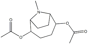 Diacetic acid (1β,6β)-9-methyl-9-azabicyclo[4.2.1]nonane-2α,5α-diyl ester 结构式