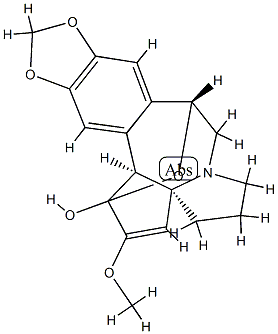 (1S,3aS)-1,5,6,8,9,14bβ-Hexahydro-2-methoxy-1α,9α-epoxy-4H-cyclopenta[a][1,3]dioxolo[4,5-h]pyrrolo[2,1-b][3]benzazepin-1β-ol Structure