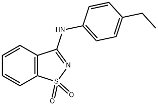 N-(1,1-dioxido-1,2-benzisothiazol-3-yl)-N-(4-ethylphenyl)amine 结构式