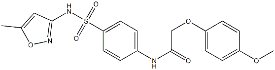 2-(4-methoxyphenoxy)-N-(4-{[(5-methyl-3-isoxazolyl)amino]sulfonyl}phenyl)acetamide Structure