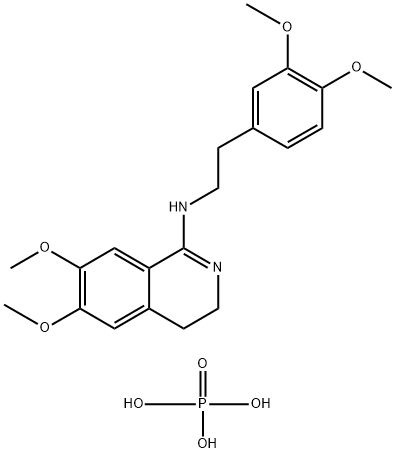 N-[2-(3,4-dimethoxyphenyl)ethyl]-6,7-dimethoxy-3,4-dihydroisoquinolin- 1-amine, phosphoric acid Struktur
