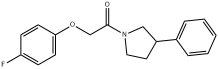 4-fluorophenyl 2-oxo-2-(3-phenyl-1-pyrrolidinyl)ethyl ether Structure
