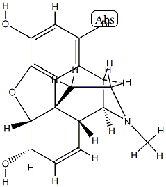(5R,6S)-1-Bromo-7,8-didehydro-4,5-epoxy-17-methyl-morphinan-3,6-diol Structure