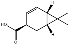 (1R,6S)-7,7-Dimethylbicyclo[4.1.0]hept-4-ene-3β-carboxylic acid,498-14-6,结构式