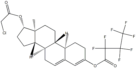 Androsta-3,5-diene-3,17β-diol 17-(chloroacetate)3-(heptafluorobutyrate) Structure