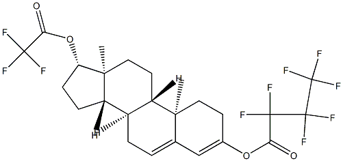 Androsta-3,5-diene-3,17β-diol 3-(heptafluorobutyrate)17-(trifluoroacetate) 结构式