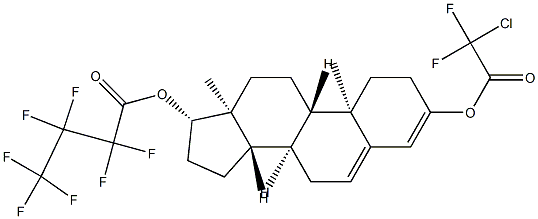 Androsta-3,5-diene-3,17β-diol 3-(chlorodifluoroacetate)17-(heptafluorobutyrate) Structure