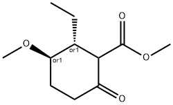 Cyclohexanecarboxylic acid, 2-ethyl-3-methoxy-6-oxo-, methyl ester, (2R,3R)-rel- (9CI) 结构式